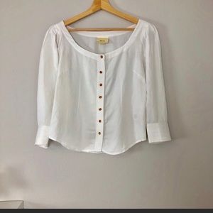 Anthropologie Maeve Puffer Sleeve Blouse